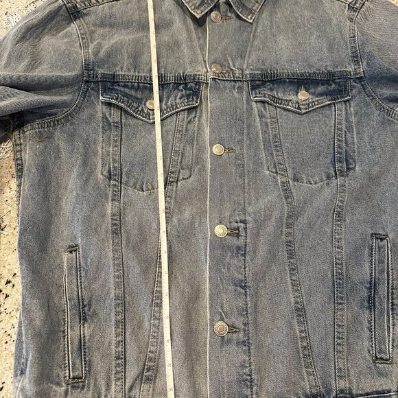 Fringe Denim Jacket Western Cowboy Festival Jean Jacket Light Blue‎ - Picture 6 of 6